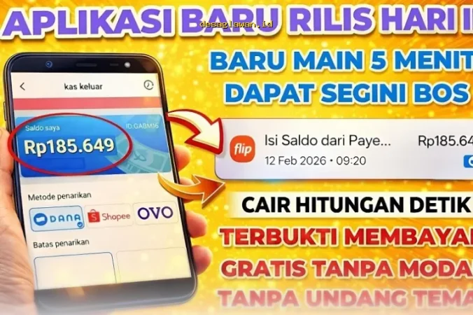 Aplikasi Penghasil Uang Tercepat 2026, WD Langsung ke DANA Hari Ini!
