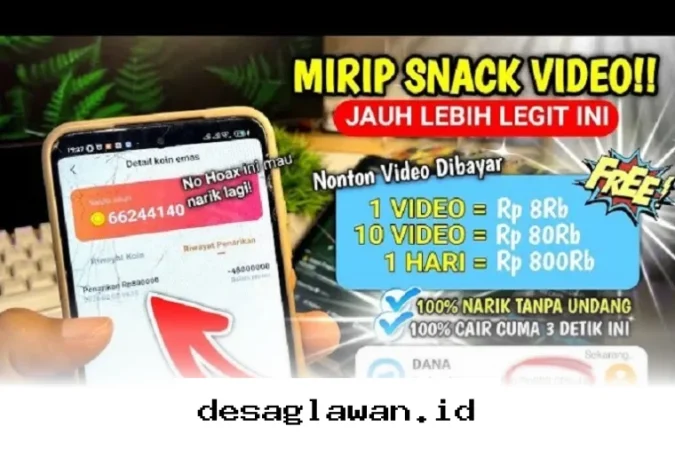 Aplikasi Penghasil Uang Terbaru 2026 yang Mirip Snack Video, Cuan Otomatis Tanpa Perlu Undang Teman!